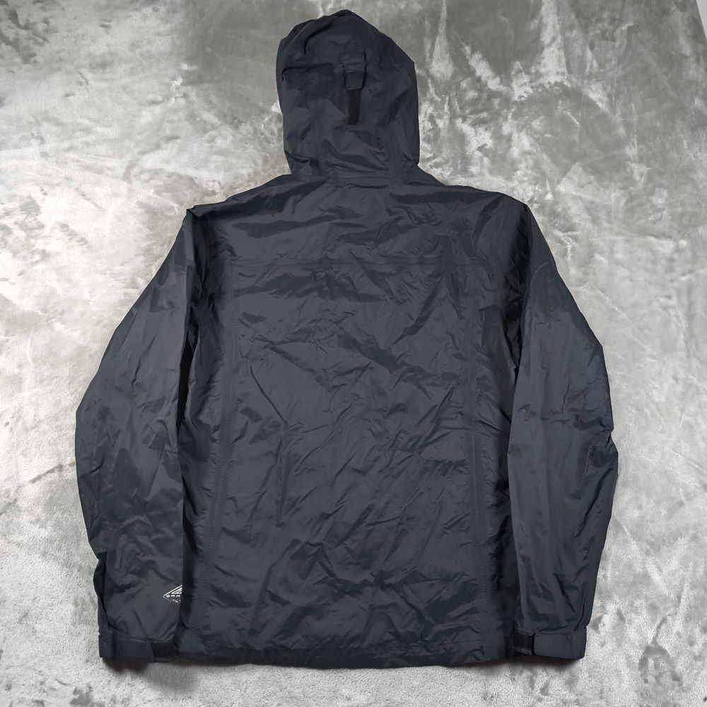 Columbia Rain Jacket Men Medium Black OmniTech Hooded Lightweight Shell Full Zip - Picture 2 of 13